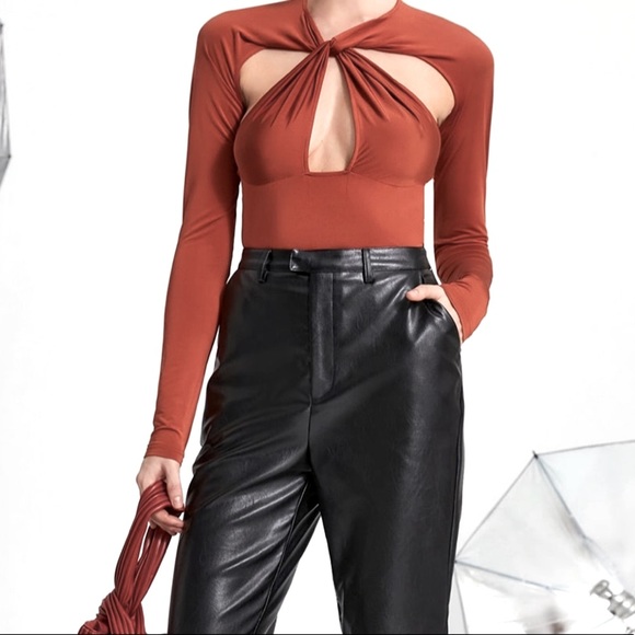 ✨New Andrew Mark Soft Leather Straight Luxury Pants - Picture 1 of 6